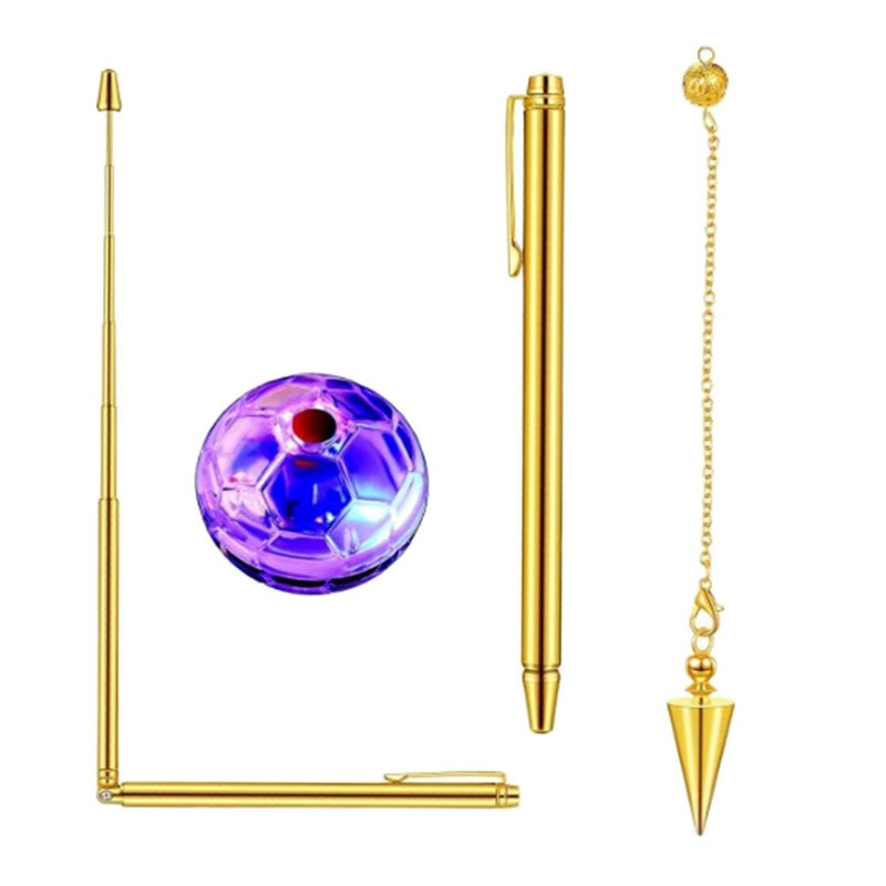 Copper Dowsing Rods Set With Portable Handle For Hiking Divining Beginners 4PCS - Image 2