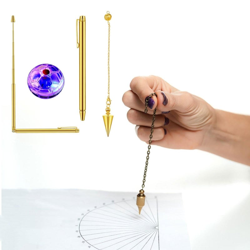 Copper Dowsing Rods Set With Portable Handle For Hiking Divining Beginners 4PCS - Image 4