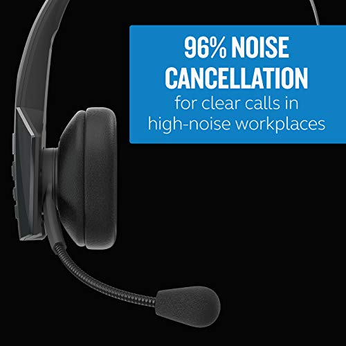 BlueParrott سماعات بلوتوث وايرلس مونو BlueParrott B350-XT مع إلغاء الضوضاء بنسبة 96% وسماعة رأس للطرقات مع ميكروفون، حزام رأس خفيف الوزن قابل للتعديل، حماية بتصنيف IP54، 24 ساعة من وقت التحدث، أسود - Image 3