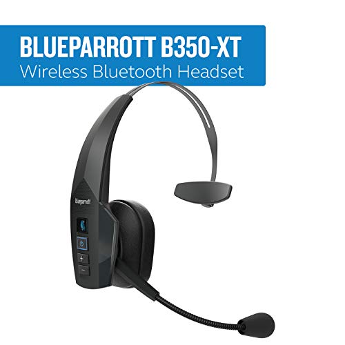 BlueParrott سماعات بلوتوث وايرلس مونو BlueParrott B350-XT مع إلغاء الضوضاء بنسبة 96% وسماعة رأس للطرقات مع ميكروفون، حزام رأس خفيف الوزن قابل للتعديل، حماية بتصنيف IP54، 24 ساعة من وقت التحدث، أسود - Image 2