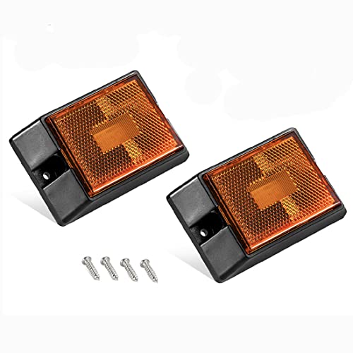 CZC AUTO LED Amber Side Marker Lights Sealed Submersible LED Clearance Reflector Lamps Waterproof Trailer Running Lights for 12V Boat Trailer Truck Marine RV (2 pack) - Image 1