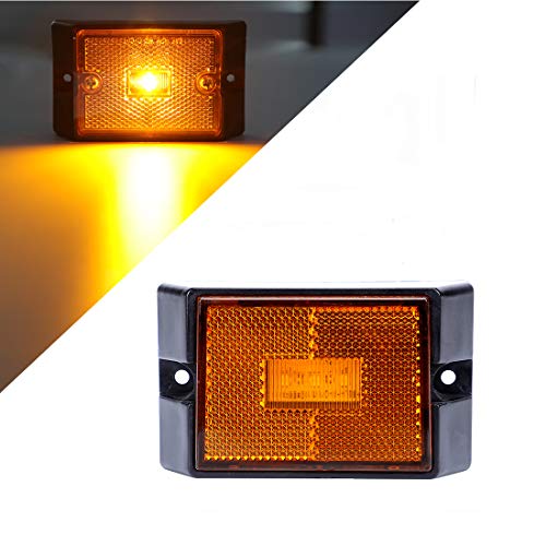 CZC AUTO LED Amber Side Marker Lights Sealed Submersible LED Clearance Reflector Lamps Waterproof Trailer Running Lights for 12V Boat Trailer Truck Marine RV (2 pack) - Image 5