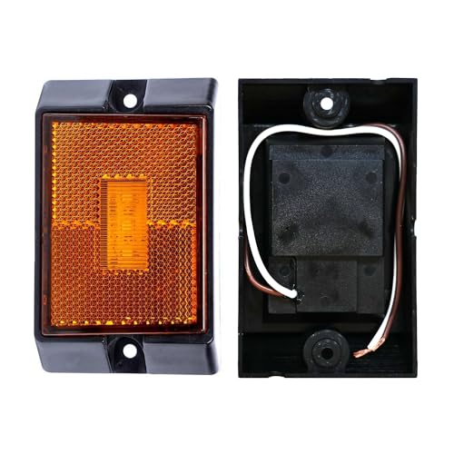 CZC AUTO LED Amber Side Marker Lights Sealed Submersible LED Clearance Reflector Lamps Waterproof Trailer Running Lights for 12V Boat Trailer Truck Marine RV (2 pack) - Image 3