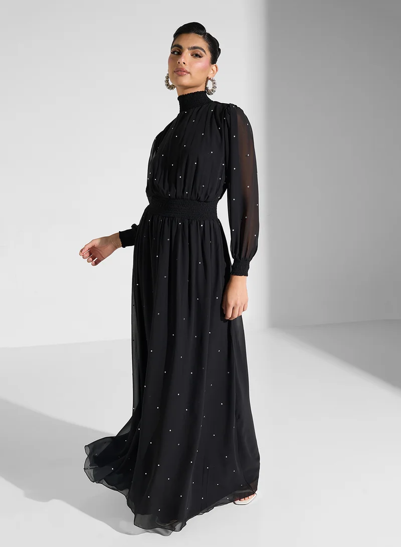 Golden Apple Embellished Maxi Dress