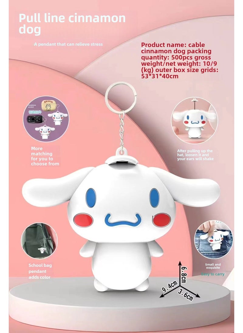 Arabest Trendy Shark Keychain Bite Novelty Stress Relief Toy Pull line Yugui dog-with ring 