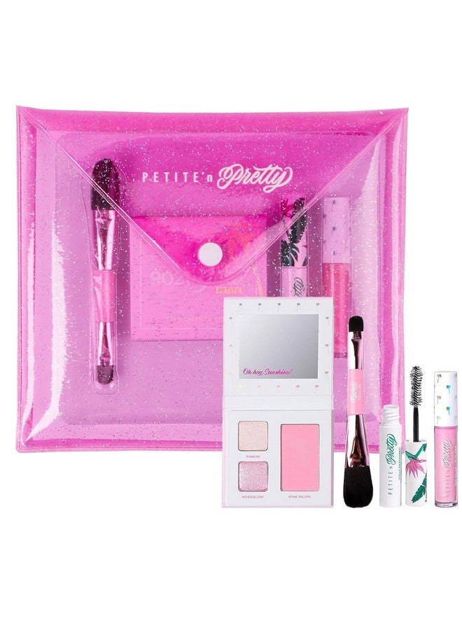 Petite 'N Pretty Petite 'n Pretty "Amazon Exclusive" Glow Basics Natural Makeup Starter Gift Set for Kids, Tweens & Teens for Eyes, Cheeks & Lips- Clean, Non Toxic  - Image 1