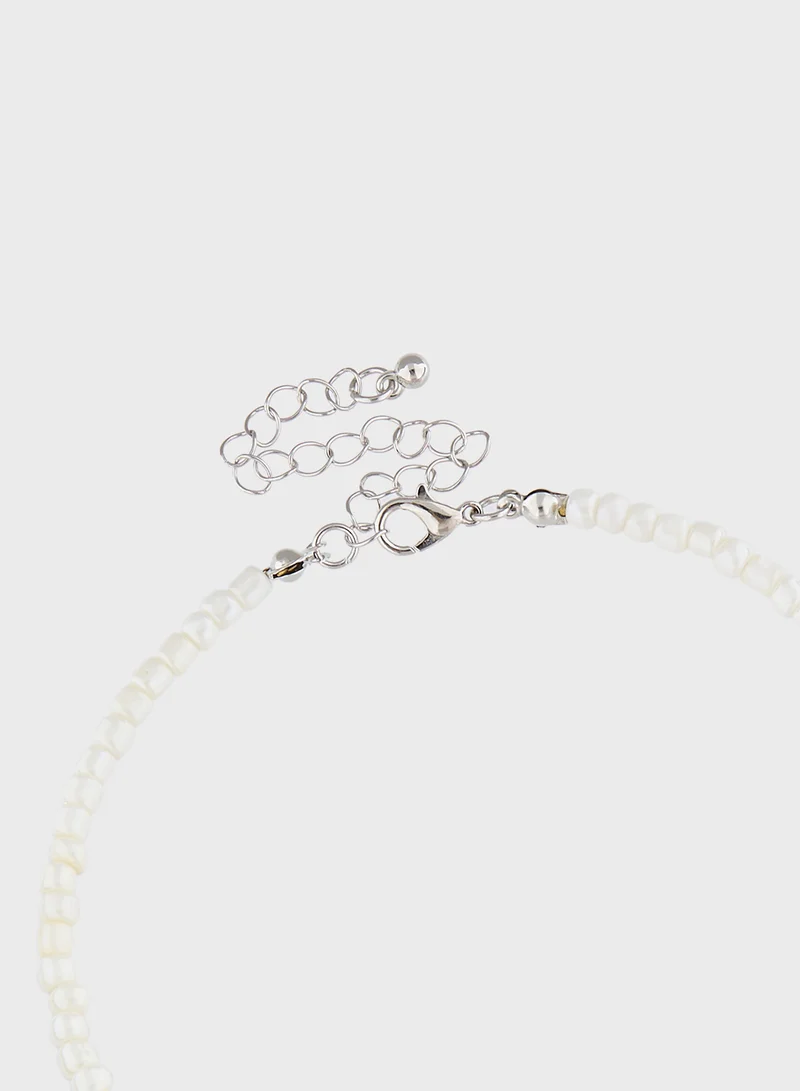 جينجر Beaded Shell Starfish Necklace