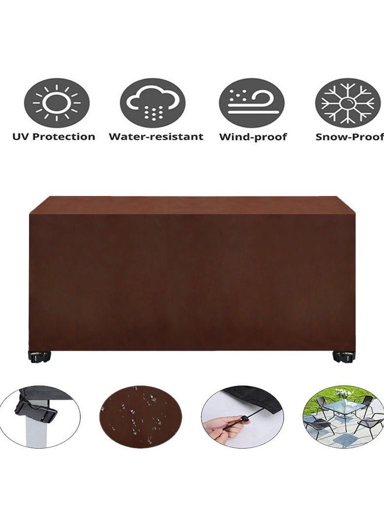 Generic Patio Furniture Cover, Outdoor Table Set, Sectional Sofa Cover, Patio Chair Covers，UV Resistant, Waterproof for Outside Furniture Brown - Image 2