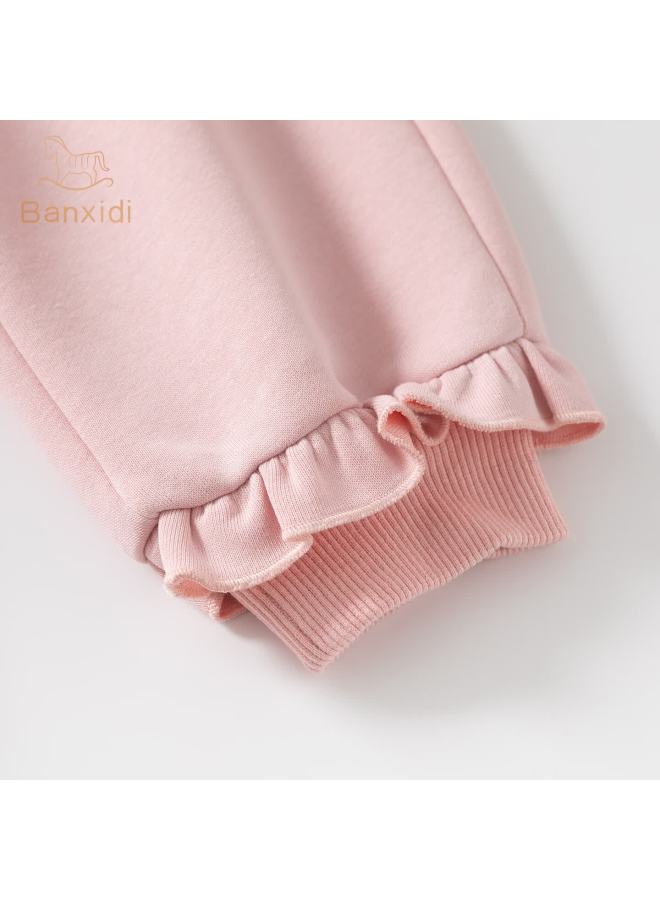 Benhedi Banxidi Girls' Pants Spring New Stylish Baby Casual Cartoon Jogger Sweatpants For Kids Spring And Autumn - Image 2