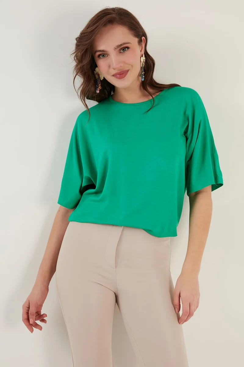 Lela Crew Neck Oversize Blouse Women's Blouse 5864528