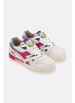 DIADORA Kids Boy Duratech Elite Leather Outdoor Shoes, White Combo  - Image 1