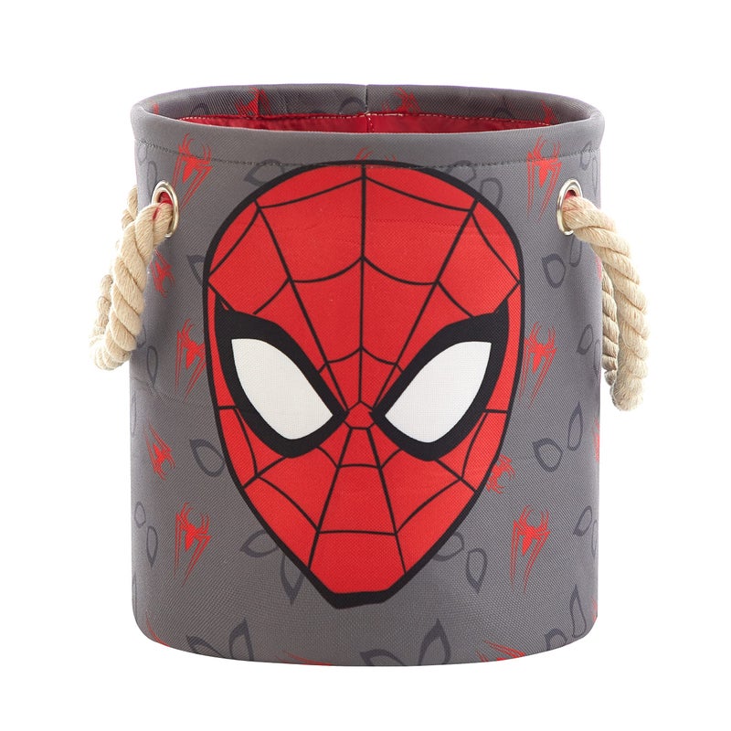 Idea Nuova Marvel Spiderman 3-Piece Toy Storage Basket Set - Nesting Fabric Bins with Rope Handles, Multi-Size Organizer for Kids' Toys, Clothes & Accessories, Bedroom or Playroom Decor - Image 4