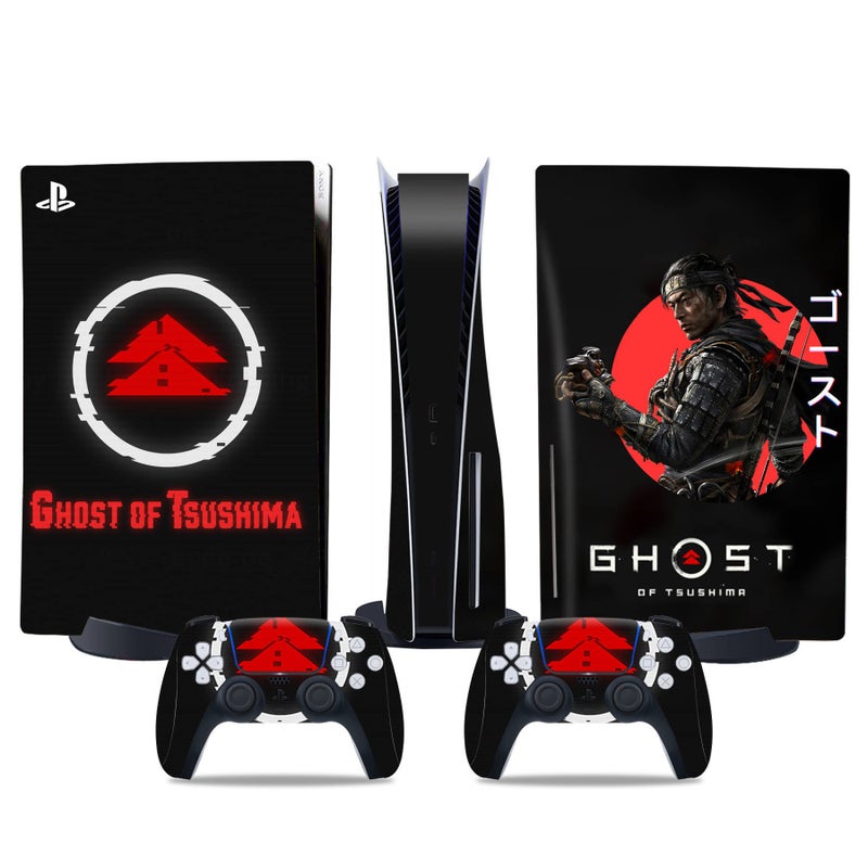 PS5 Disc Edition Sticker PS5 Digital Edition Console Controller Skin Ghost of Tsushima Support Drop Shipping Matte Finish