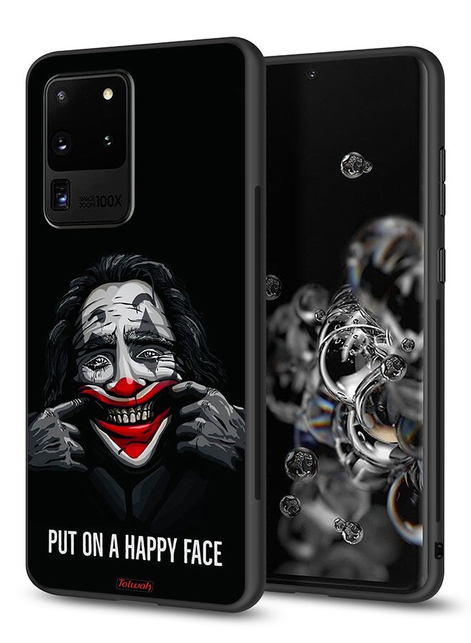 Tolwak Samsung Galaxy S20 Ultra Protective Case Cover Put On Happy Face - Image 1