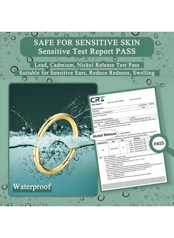 Jstyle خواتم أنف قابلة للنقر من الفولاذ الجراحي 16G مع مفصل للأنف للغضروف والهيليكس والداث والتراجي والروك والكونش والشفة والأذن للنوم للنساء والرجال - Image 2