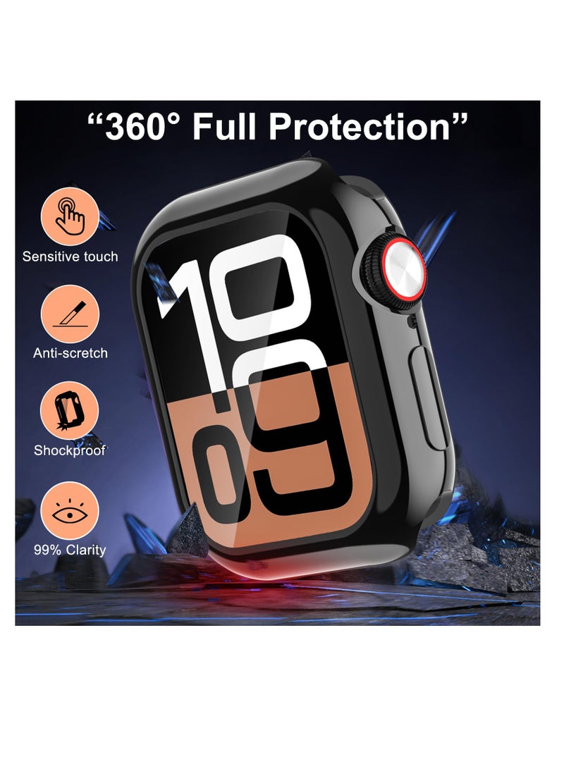SYOSI Screen Protector Compatible with Apple Watch Series 10 46mm Case, Soft TPU Plated Case, All-Around Protective Screen Full Cover Bumper, Compatible for iWatch Series 10 Smart Watch (6-Pack ) - Image 3