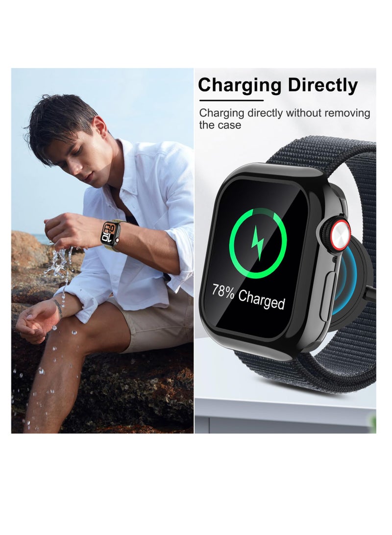 SYOSI Screen Protector Compatible with Apple Watch Series 10 46mm Case, Soft TPU Plated Case, All-Around Protective Screen Full Cover Bumper, Compatible for iWatch Series 10 Smart Watch (6-Pack ) - Image 4