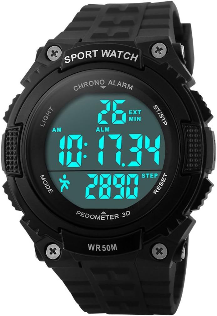 Fanmis Men Pedometer Watches Military Multifunctional 50M Waterproof Digital Outdoor Sports Watch - Image 1