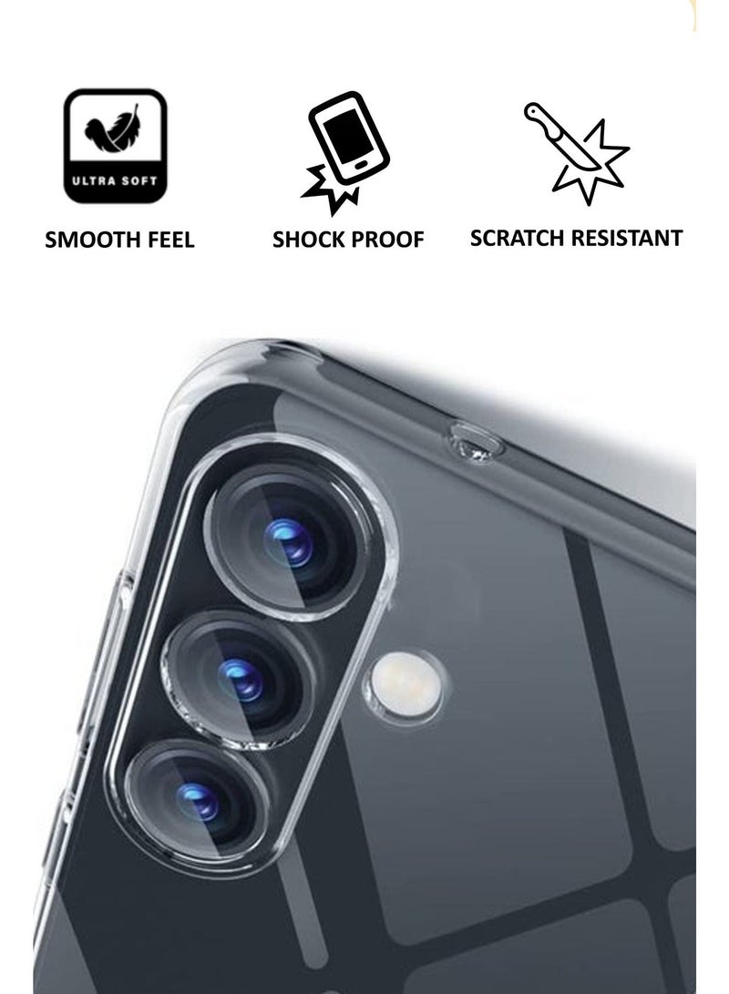 NAFCO For Samsung Galaxy A16 - Transparent Silicone Drop-Proof Clear Protective Phone Cover - Transparent - Image 3