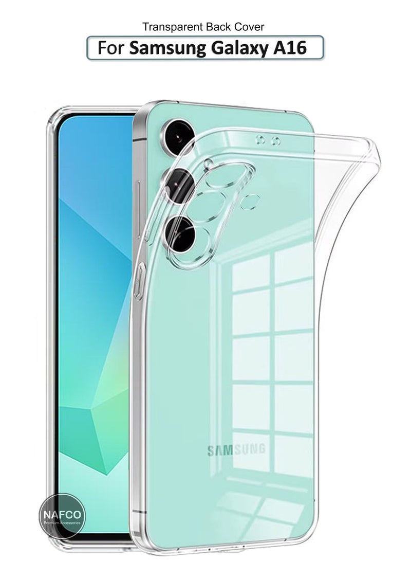 NAFCO For Samsung Galaxy A16 - Transparent Silicone Drop-Proof Clear Protective Phone Cover - Transparent - Image 1
