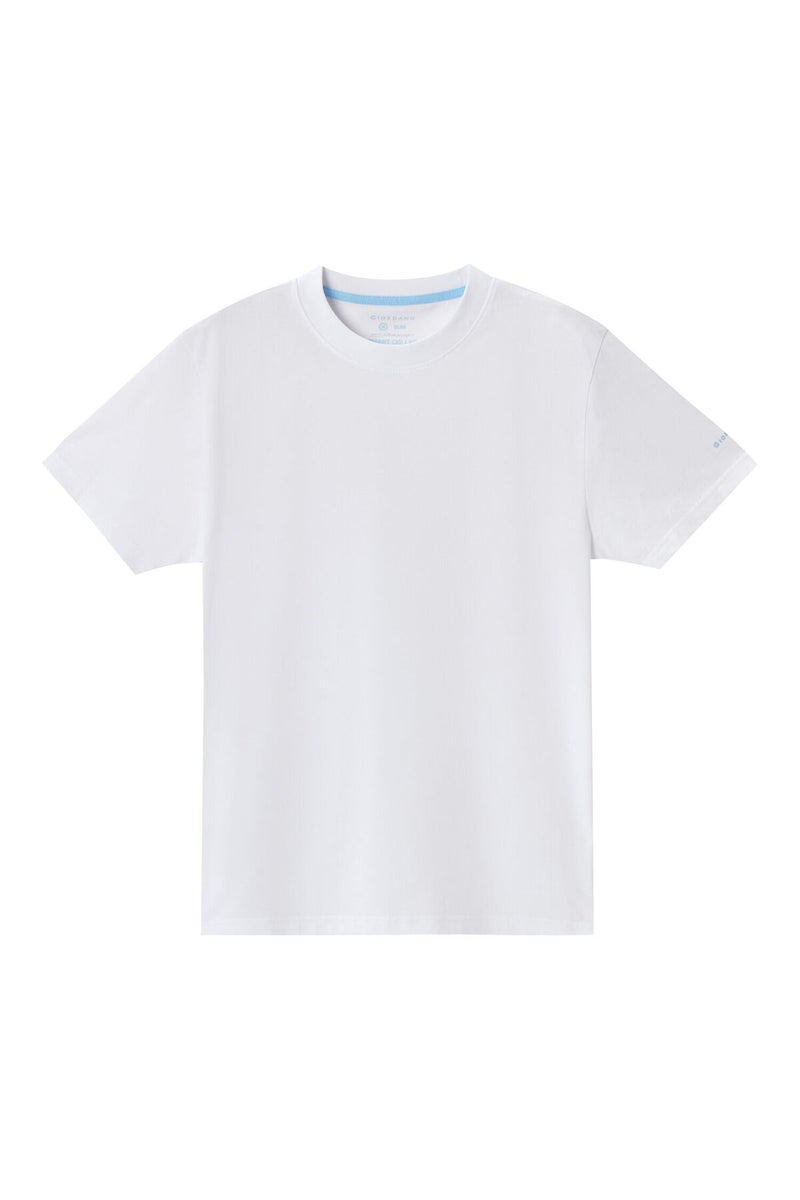 جيوردانو تيشيرت رجالي أبيض بياقة دائرية - Image 1