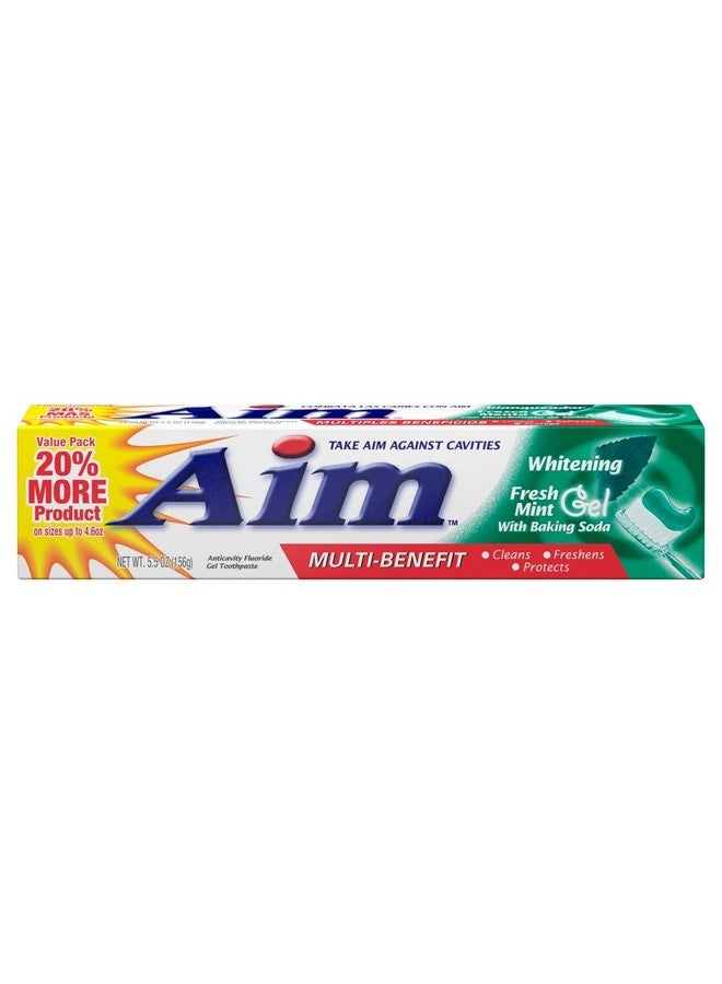 Aim Im Whitening Anticavity Fluoride Toothpaste Gel Fresh Mint 5.5 Oz Pack Of 2 - Image 1