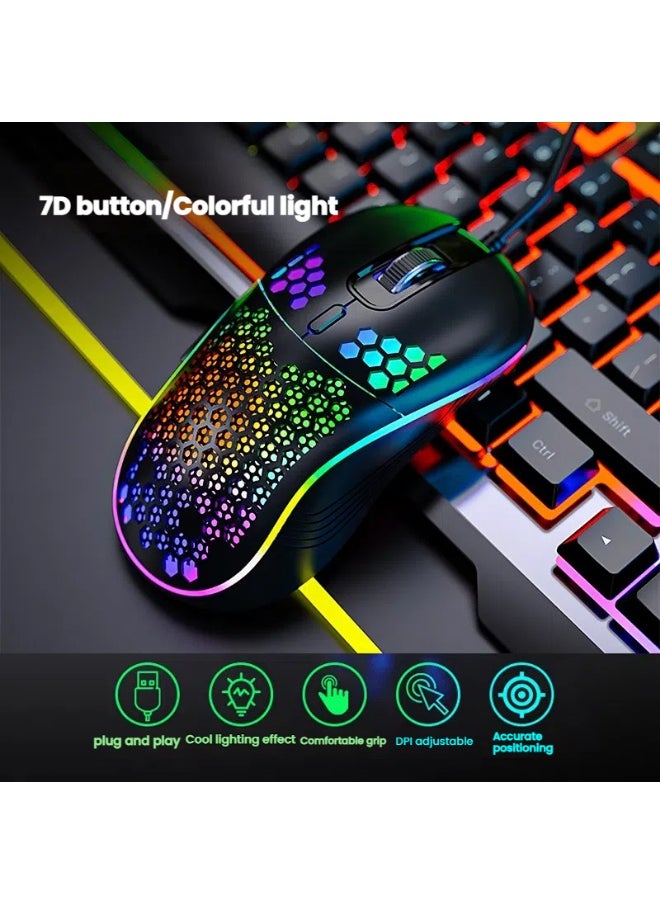 Vixplorn Keyboard,K320 104 Keys Gaming Keyboard and Mouse Combo with RGB Backlit Number Pad, All-Metal Panel Waterproof Light Up PC Keyboard, USB Wired Computer Keyboards Gaming for MAC Xbox PC Gamer  - Image 5