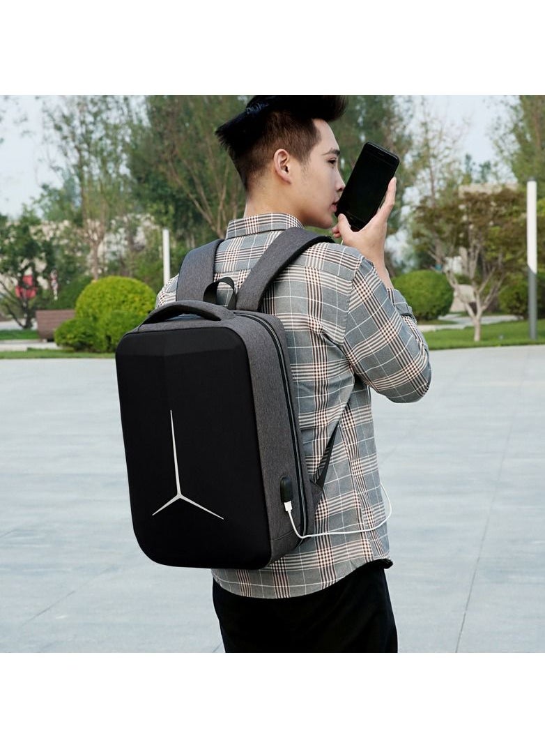 Anti theft Smart 15.6” Hard shell Laptop Backpack, waterproof bag, Business Travel Bag, Computer Bag, men's large capacity Backpack wth Aux, USB port and password Lock features
