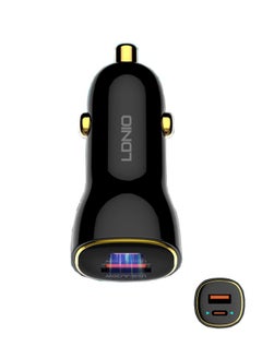 LDNIO 60W Car charger Dual USB Ports PD QC Super Fast Car charger Type C Compatible With iPhone 16 15 14 13 12 11 iPad Pro mini 6 Samsung S24 S23 S22 Xiaomi Airpods 4 Apple Watch S10 Black  - Image 1