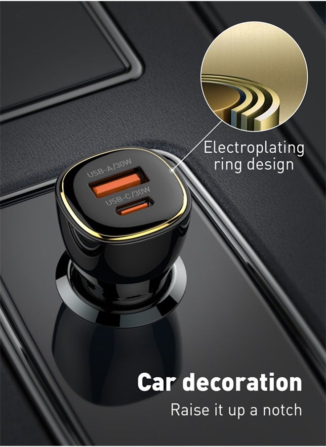 LDNIO 60W Car charger Dual USB Ports PD QC Super Fast Car charger Type C Compatible With iPhone 16 15 14 13 12 11 iPad Pro mini 6 Samsung S24 S23 S22 Xiaomi Airpods 4 Apple Watch S10 Black  - Image 3