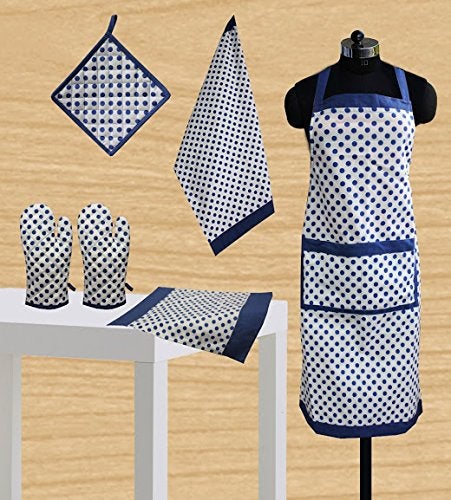 Dekor World Polka Dot Apron Set (Pack of 6 Pcs) - Image 5