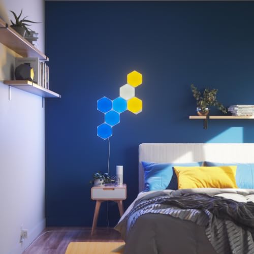 Nanoleaf Shapes Hexagon Smart Light Panels, RGBW Wall Lights for Gaming Room & Modern Decor, 16 M+ Colors, Music Rhythm Sync, Works with Alexa, Google Assistant (7 Pack) - Image 2
