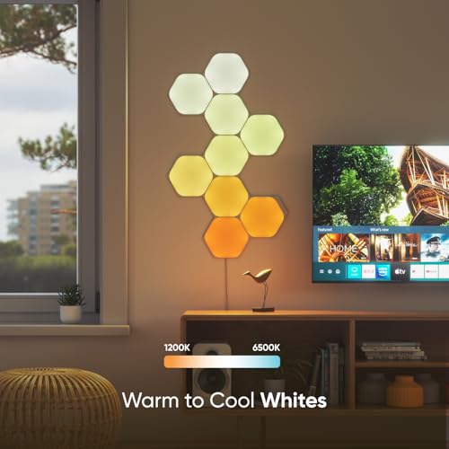 Nanoleaf Shapes Hexagon Smart Light Panels, RGBW Wall Lights for Gaming Room & Modern Decor, 16 M+ Colors, Music Rhythm Sync, Works with Alexa, Google Assistant (7 Pack) - Image 5