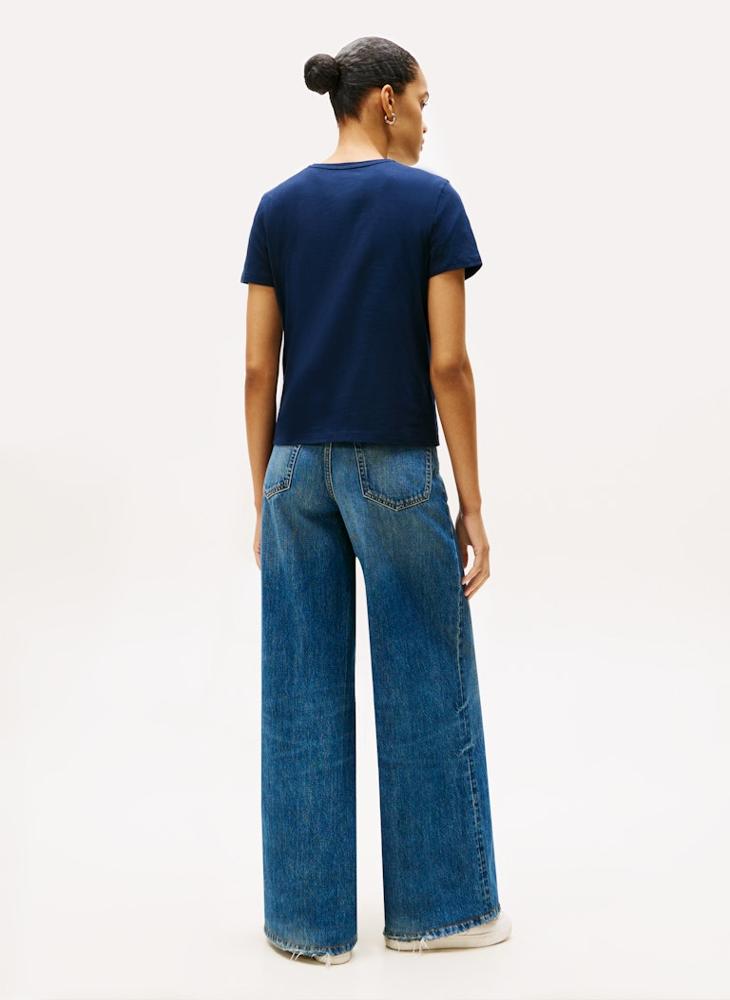 تومي هيلفيغر تيشيرت بياقة دائرية مزين برسمة - Image 2