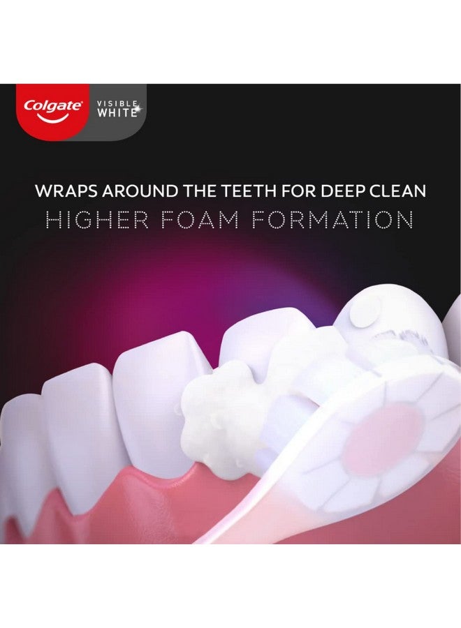 كولجيت فرشاة الأسنان اليدوية Visible White O2 2 قطعة فرشاة أسنان فائقة النعومة للبالغين تساعد على منع مشاكل رائحة الفم الكريهة وتسوس الأسنان والمينا واللثة. - Image 4