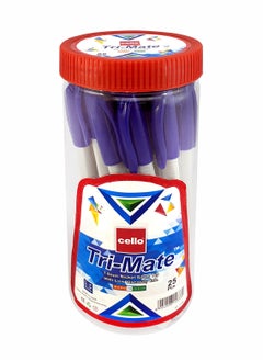 Cello TRIMATE BALL PEN 1.0MM JAR OF 25PC BLUE