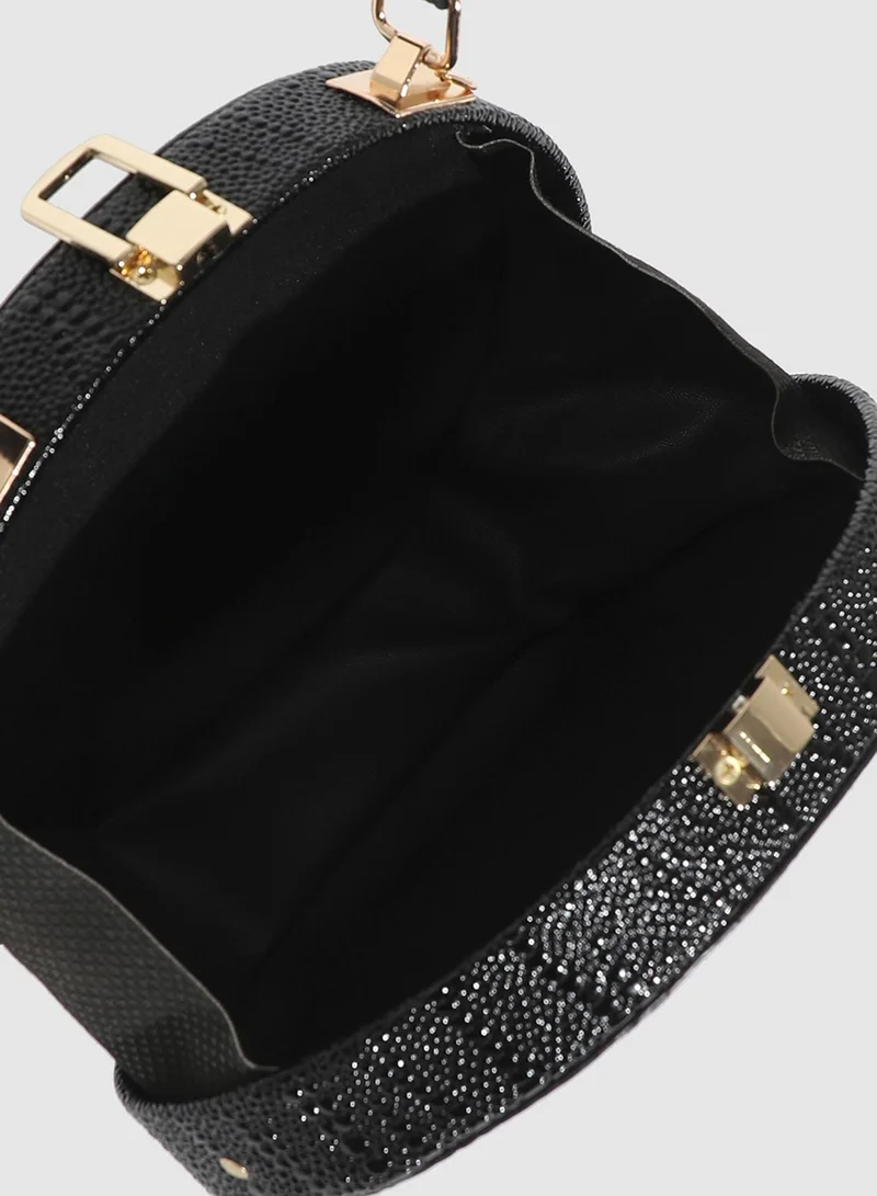 Haute Sauce  Seashell Croc Handbag - Black for Women | Best Price UAE