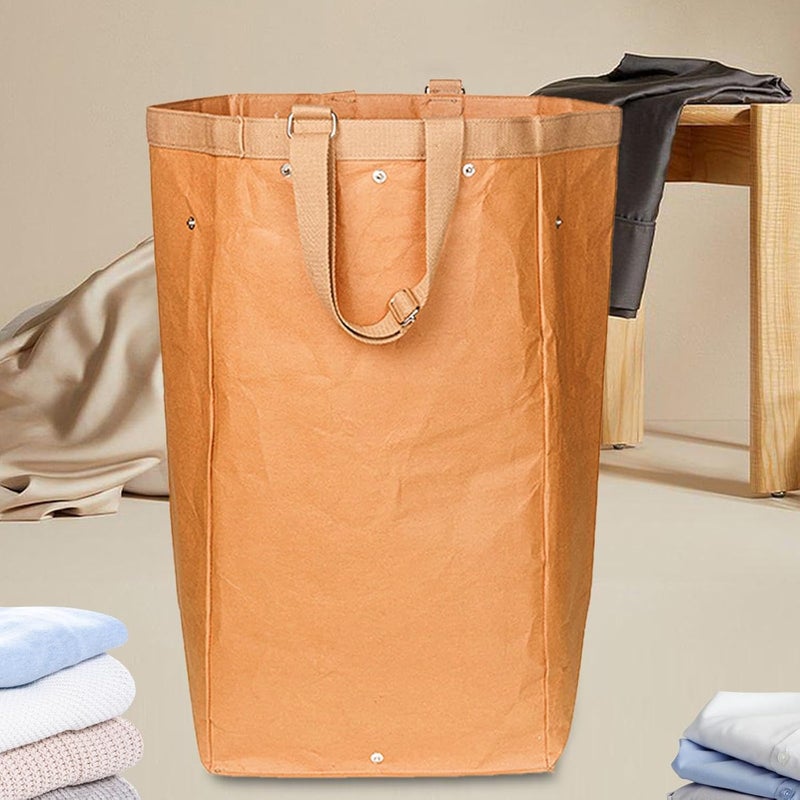 Laundry Hamper for Organizing Clothes and Toys, Brown - Image 4