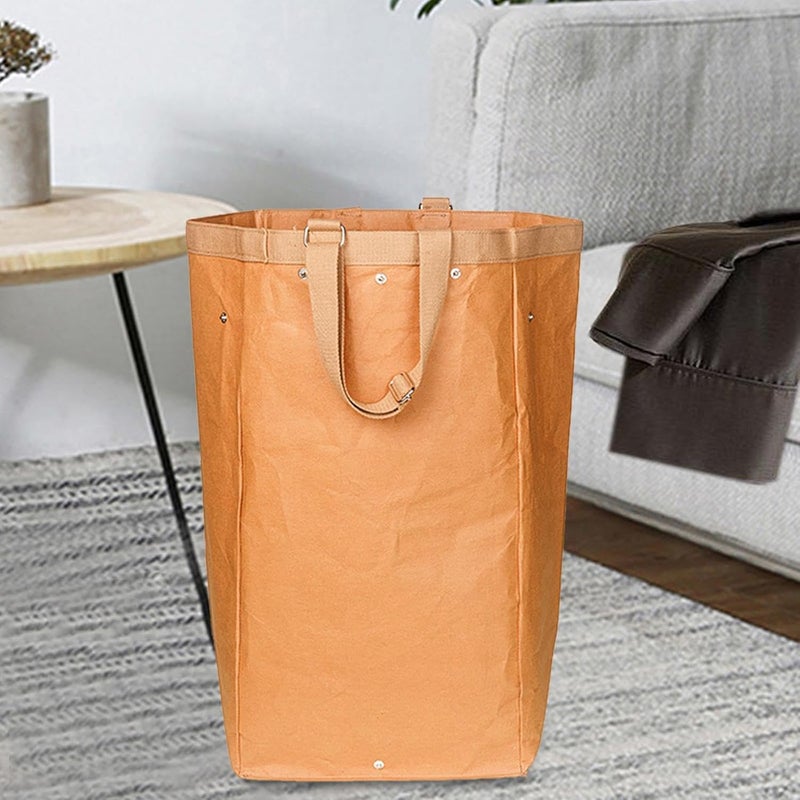Laundry Hamper for Organizing Clothes and Toys, Brown - Image 3