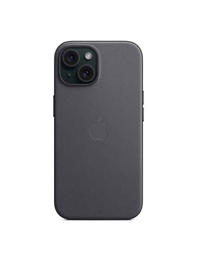 Apple iPhone 15 Plus 128GB Blue 5G With FaceTime - International Version with iPhone 15 Plus FineWoven Case with MagSafe - Black - Image 2