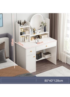 keke Multifunctional Makeup Vanity Dressing Table with Drawers 80 CM  - Image 2