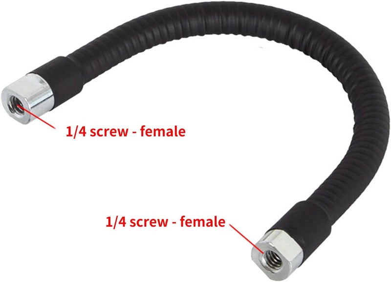 1/4 Inch Female to 1/4 Inch Female Extension Tube for Smartphone Mount Cell Phone Holder Adapter Clamp Flexible Camera Mount - Image 5