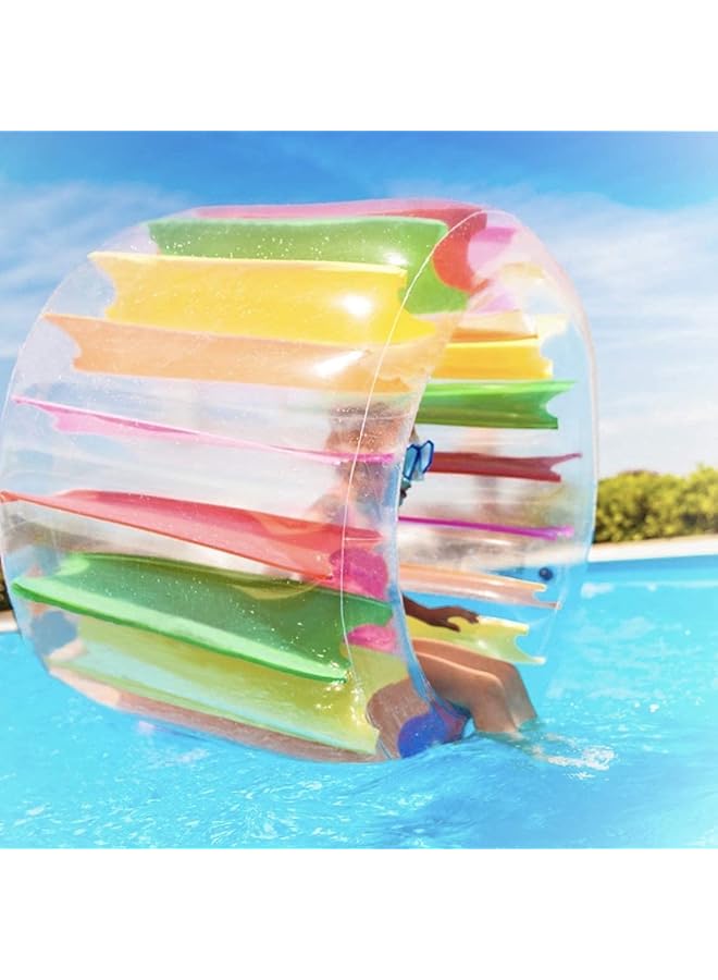 KASTWAVE Kids Colorful Inflatable Water Wheel 40 Inches Giant Roller Float Colorful Swimming Pool Float - Image 2