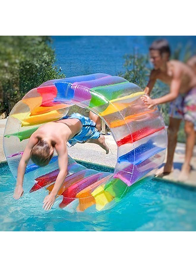 KASTWAVE Kids Colorful Inflatable Water Wheel 40 Inches Giant Roller Float Colorful Swimming Pool Float - Image 4