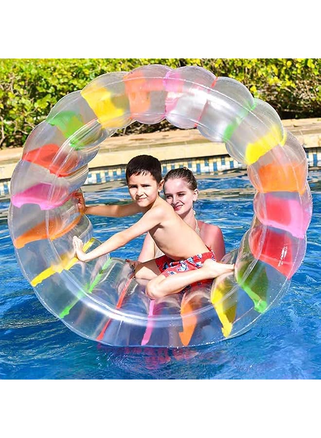 KASTWAVE Kids Colorful Inflatable Water Wheel 40 Inches Giant Roller Float Colorful Swimming Pool Float - Image 3