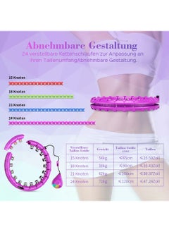 SYOSI Smart Hula Hoop, Weighted Hula Hoop Infinity Smart Hoops with Counter, Hula Circle Detachable Fitness Ring with 360 Degree Auto-Spinning Ball Massage, Adult Fitness for Weight Loss  - Image 5