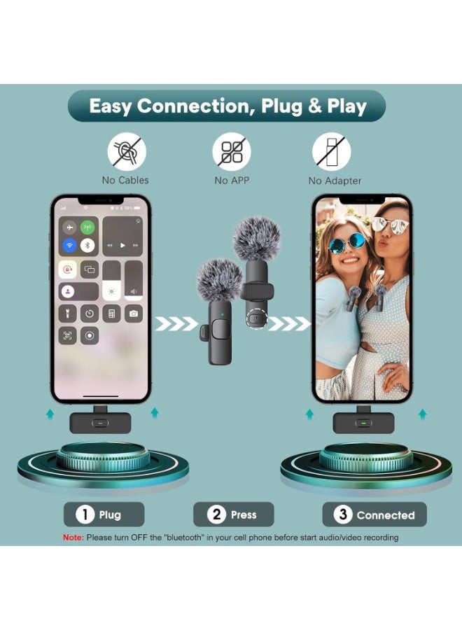 CoomBe Wireless Mini Microphone for iPhone, Android Phone - Lavalier Lapel Mic for Audio Video Recording - Clip on Content Creator Microphones for YouTube Tiktok Podcast Vlogging - Image 5