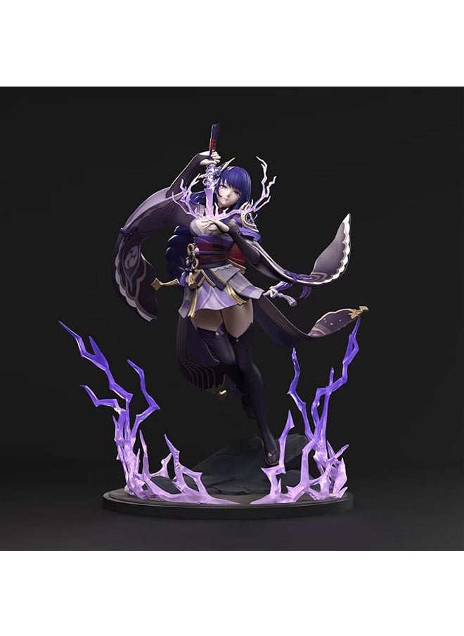 Generic Genshin Inazuma Raiden General Thunder Silence Extinguishing Figure Thor Game Two-Dimensional Model Ornament Gift Peripheral  - Image 2