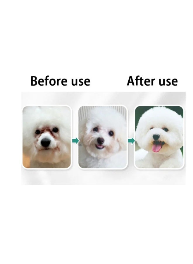 130 Pieces Pet wet wipes made of gentle cotton to clean eyes,ears and nose from tears,crusts and dirt on the eyes of cats and dogs,box containing - Image 4