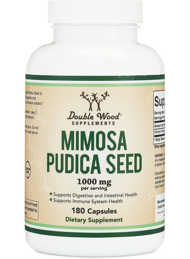 كبسولات بذور الميموزا بوديكا 180 كبسولة، إمداد لمدة 3 أشهر 1000 مجم لكل وجبة لدعم الأمعاء وتطهير الطفيليات للبالغين - Image 5